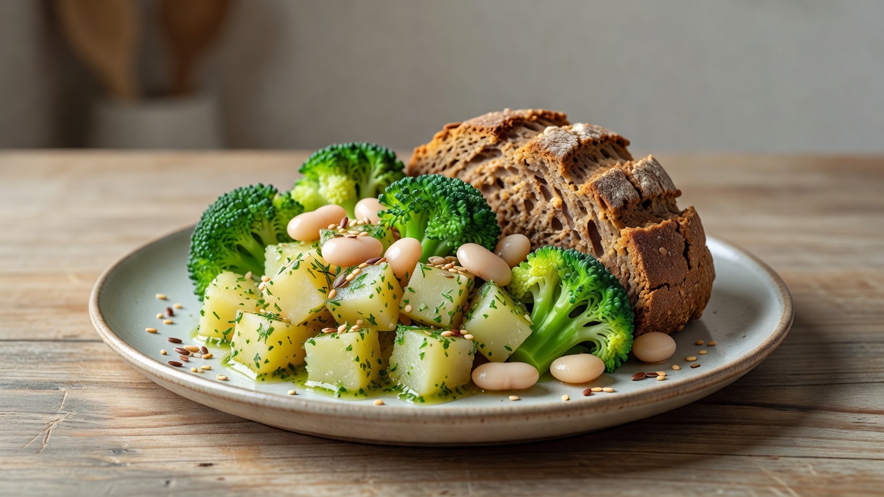 Nutritious dish made with retrograded starch rich ingredients